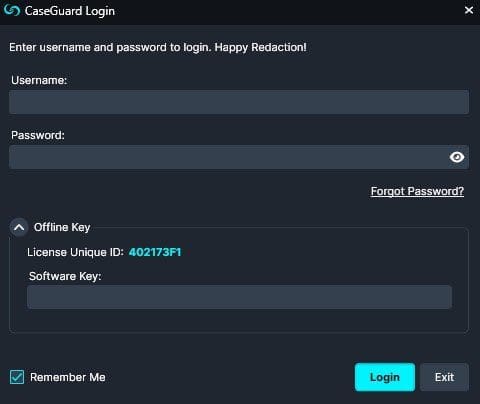 caseguard-offline-key-login-window