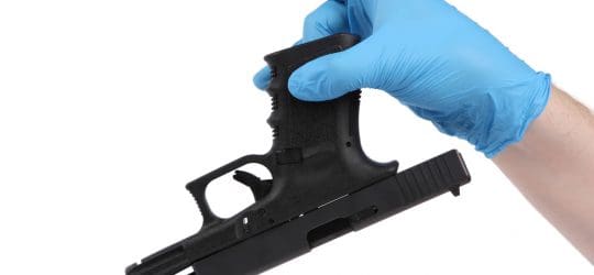 Firearms in the evidence room