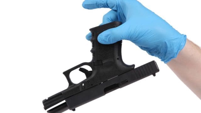 Firearms in the evidence room