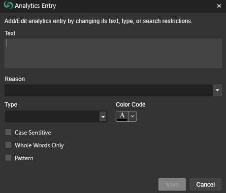 CaseGuard Analytics Entry Panel