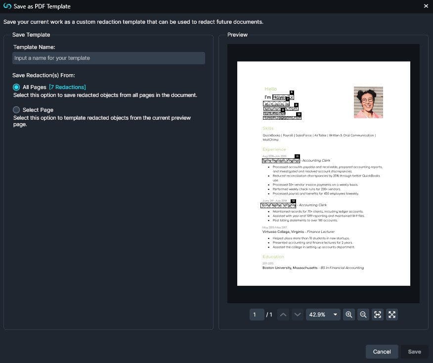 Save as Document template Image