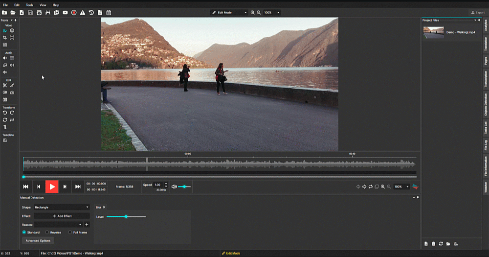 automatic face, screen and license plates redaction