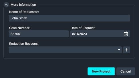 More information drop down