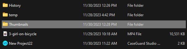 Thumbnails folder Image