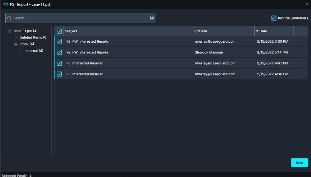 caseguard-pst-import-window