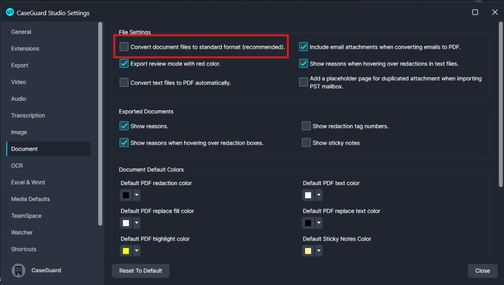 Document | CaseGuard