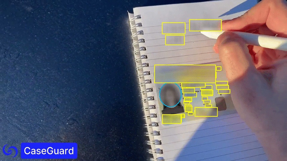 Text detection and redaction for handwriting