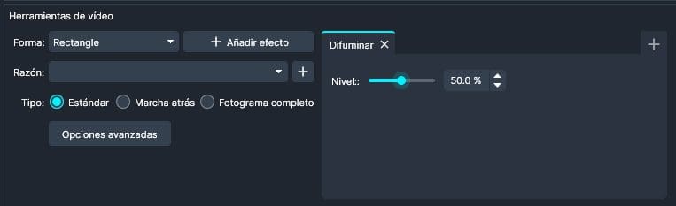 herramientas-de-video | CaseGuard Video Tools panel in Spanish version of Software