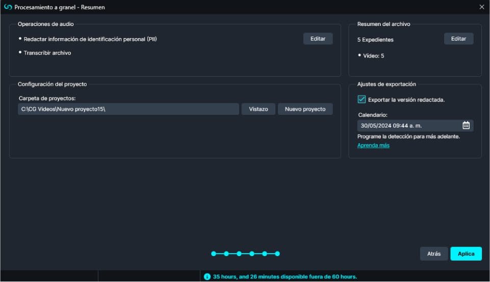 procesamiento-a-granel-resumen | CaseGuard Summary of Bulk Processing in Spanish
