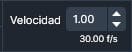 Speed Panel in Spanish Software