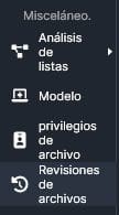 File revisions in Spanish