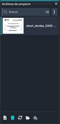 Delete button for documents in Spanish