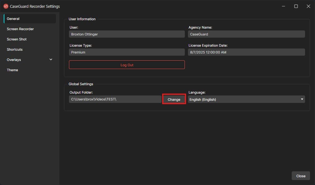 screen-recording-settings-change | CaseGuard screen-recording-settings-change
