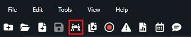 Highlighted users/people icon in the toolbar indicating a 'Team' or 'Users' action.