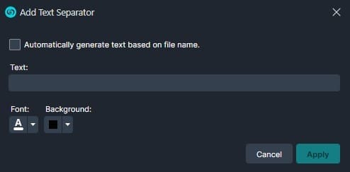 text-separator-configuration