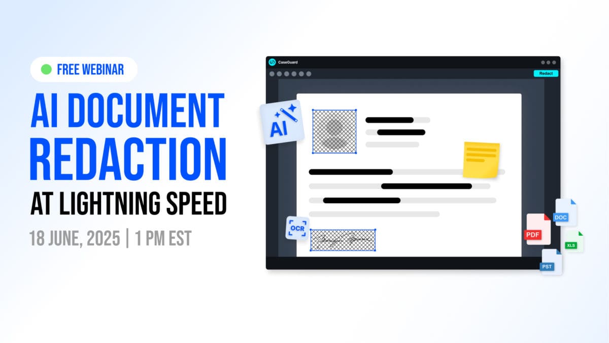 Free Webinar: AI Document Redaction at Lightning Speed