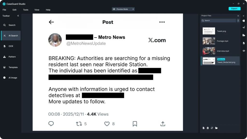 Text-Screenshot-redaction
