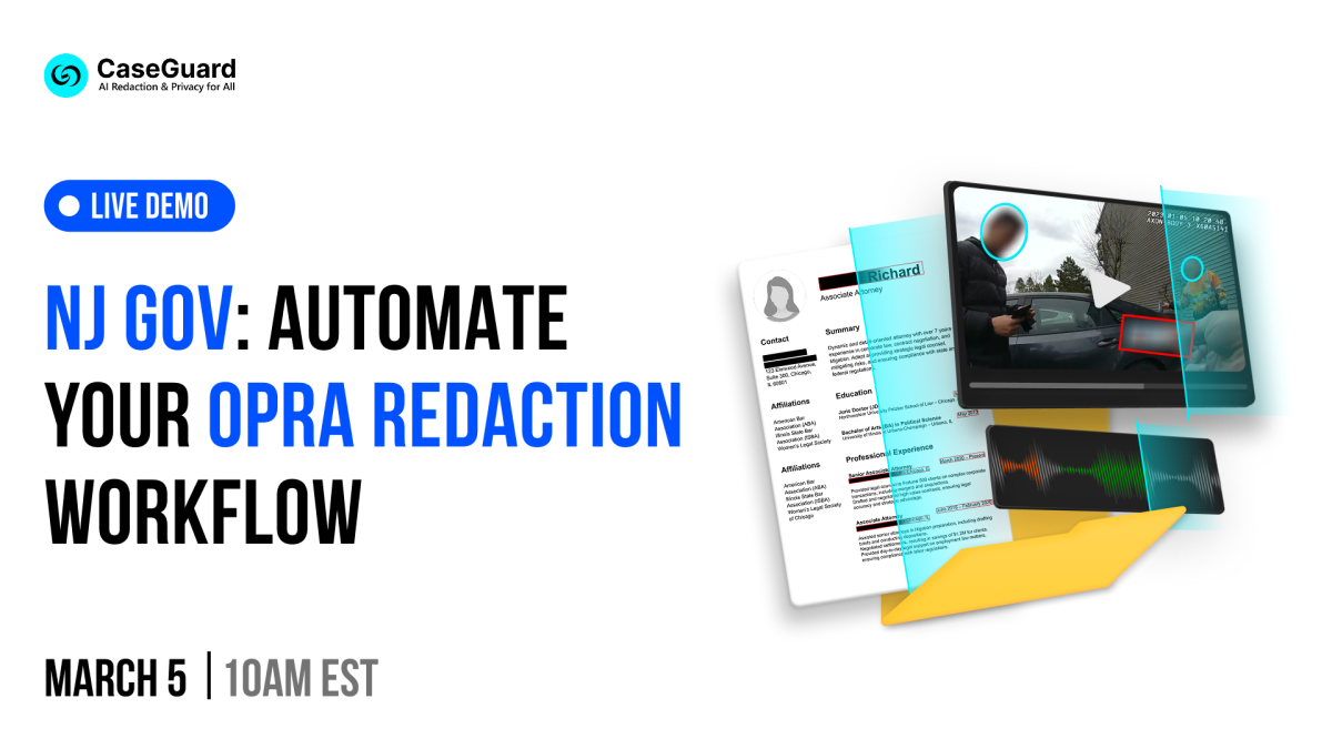 NJ Gov: Automate Your OPRA Redaction Workflow